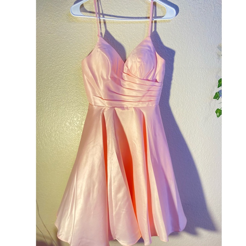 Pink Satin Dress